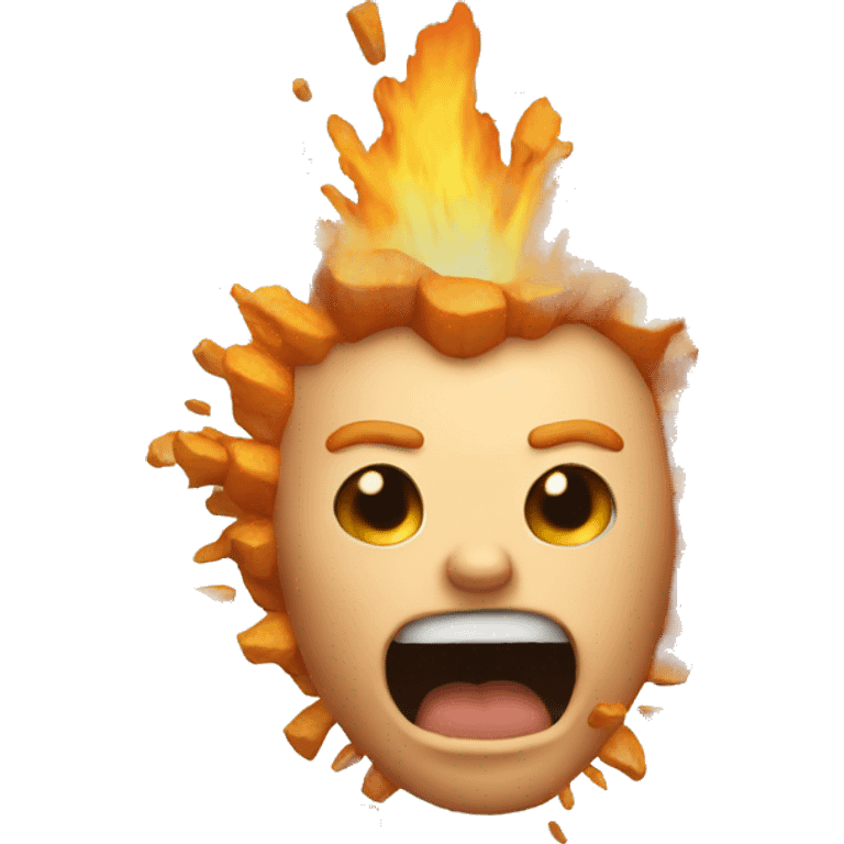 exploding ginger emoji