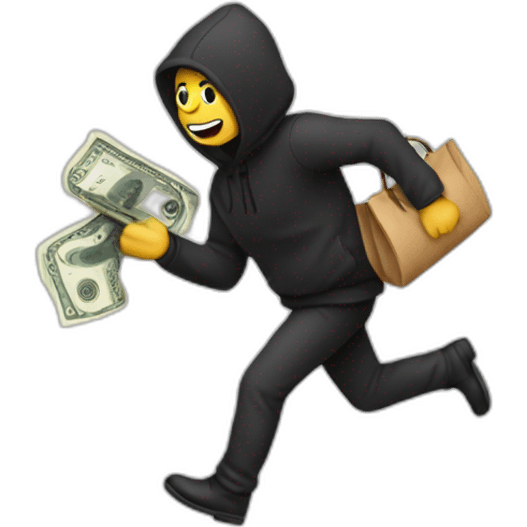 thief escaping with money emoji