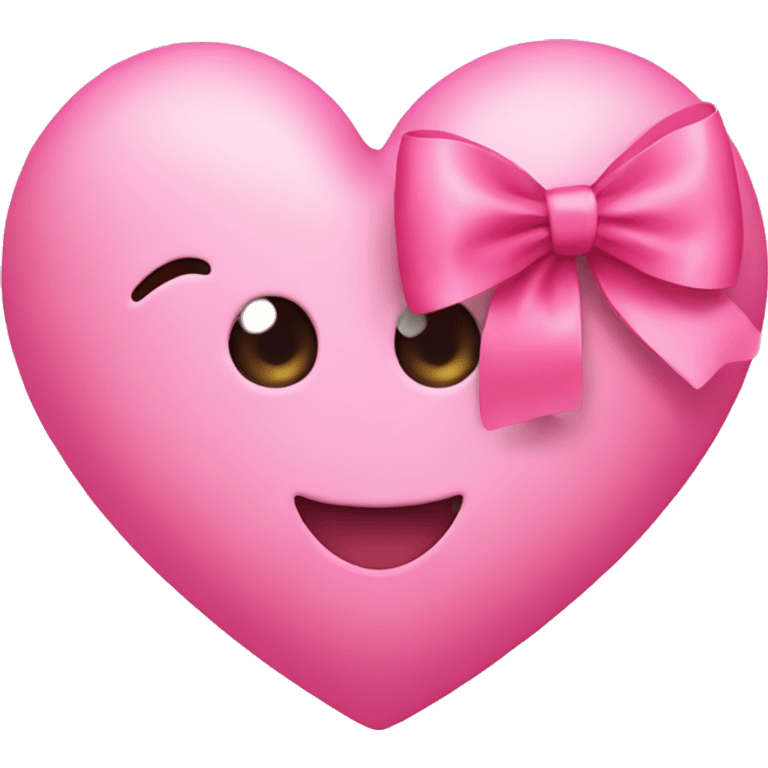 Heart with a pink bow  emoji