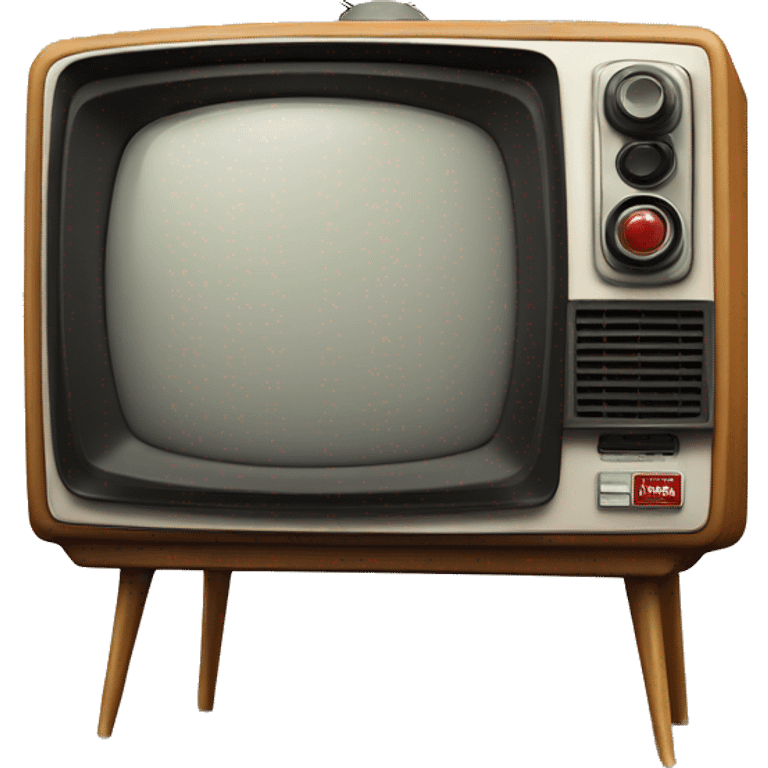 Realistic retro TV set isolated  emoji