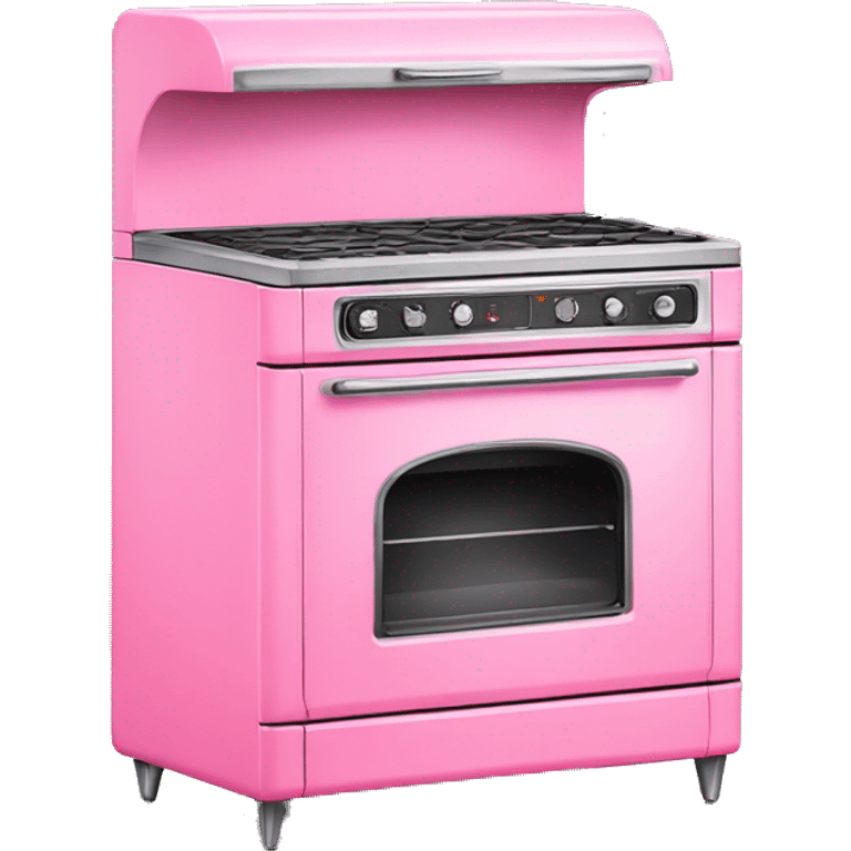 Realistic bubblegum pink vintage oven emoji