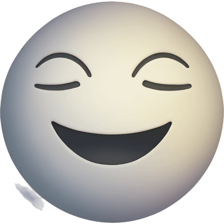 Smiling moon with closed eye emoji