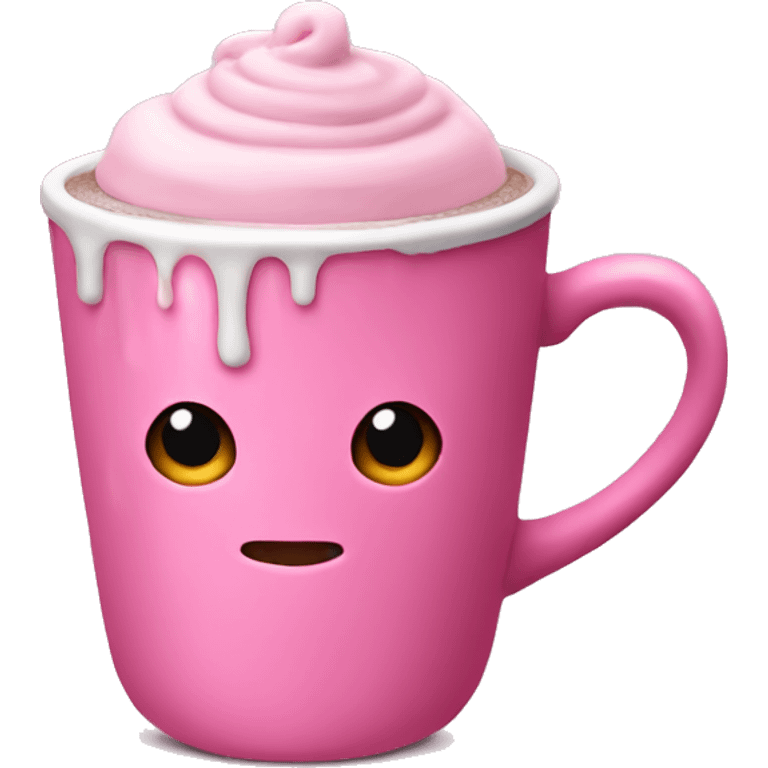 pink hot chocolate emoji