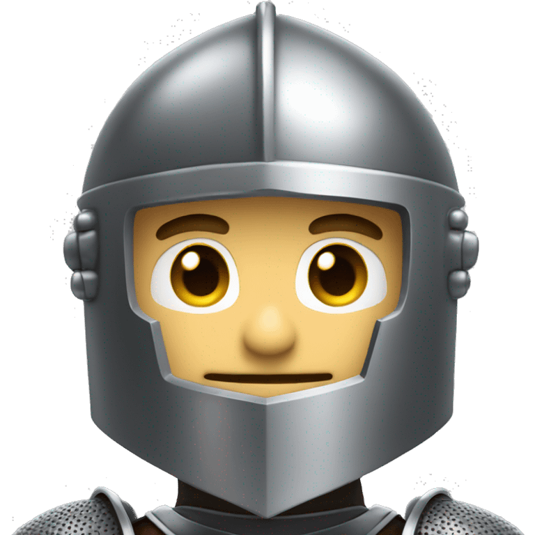 Knight in suit of armour, head and shoulders emoji