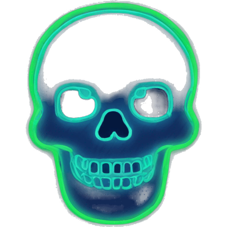 neon glowing skull emoji