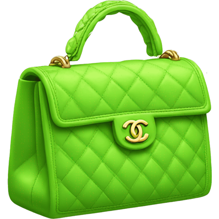 Lime green Chanel bag emoji