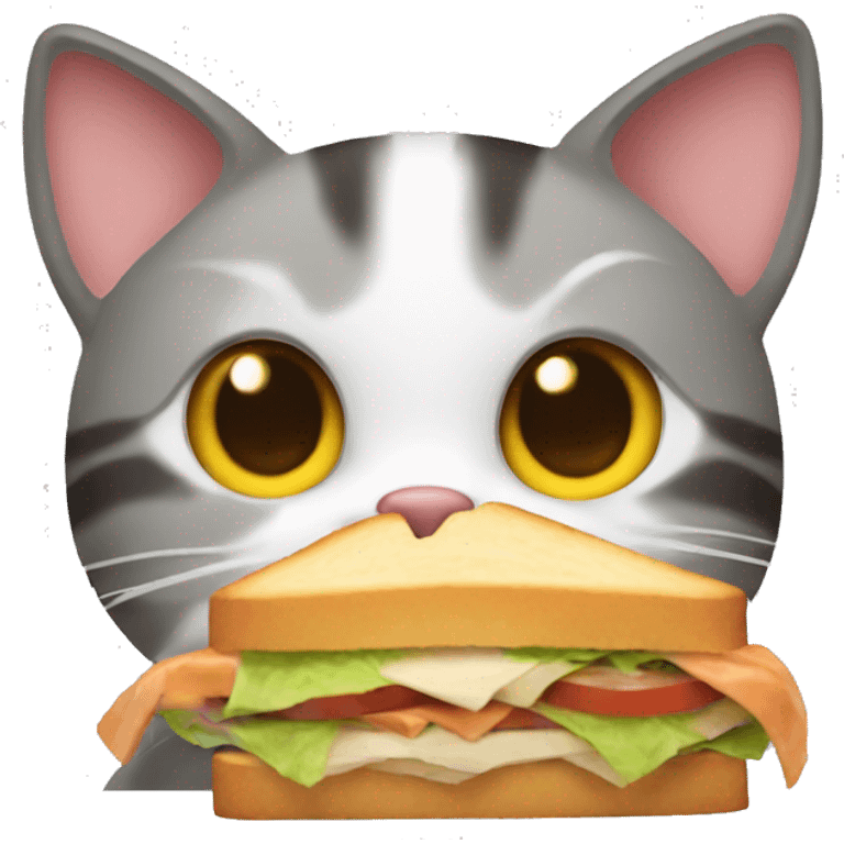 Cat eating a sandwich  emoji