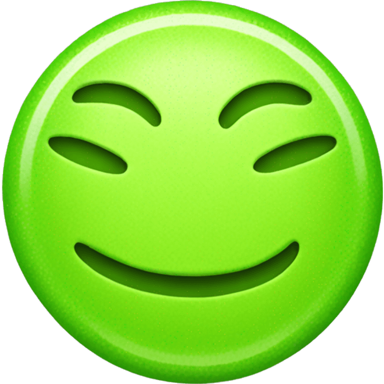 lime green smiley face emoji