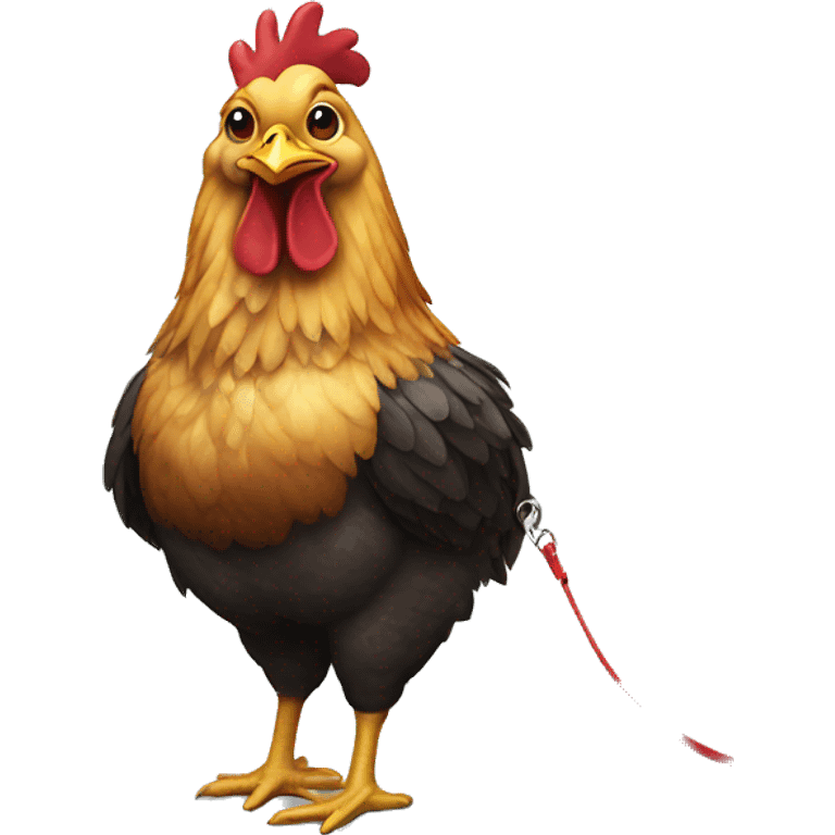 chicken on a leash emoji