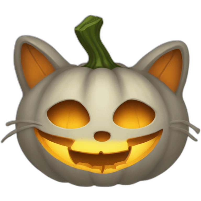 un chat citrouille emoji