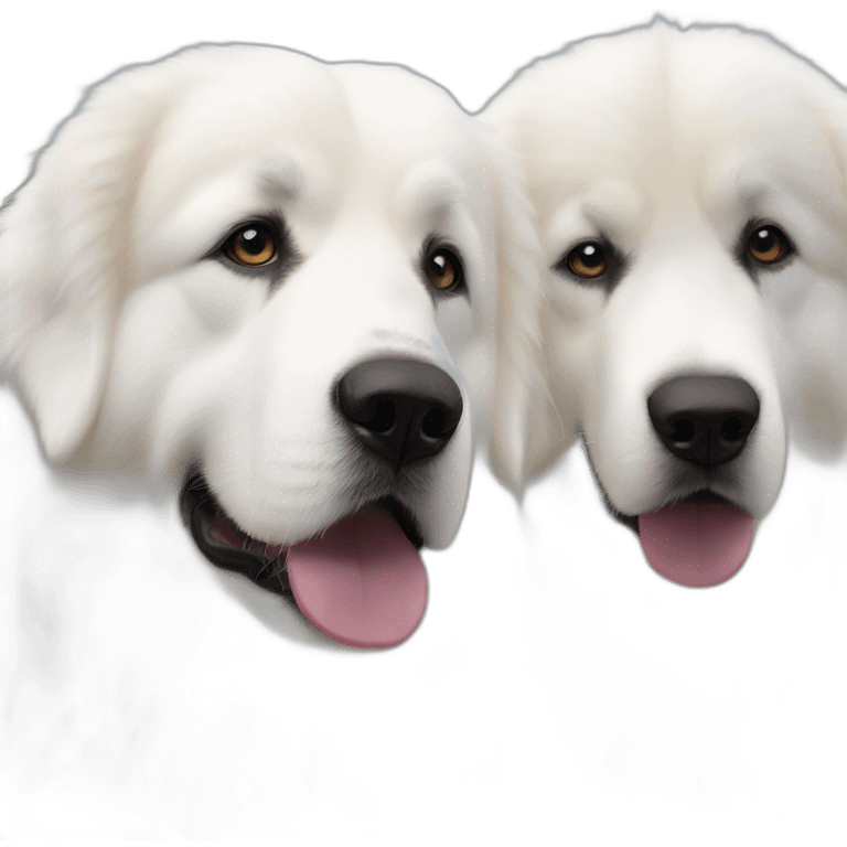 Two Great Pyrenees brothers emoji