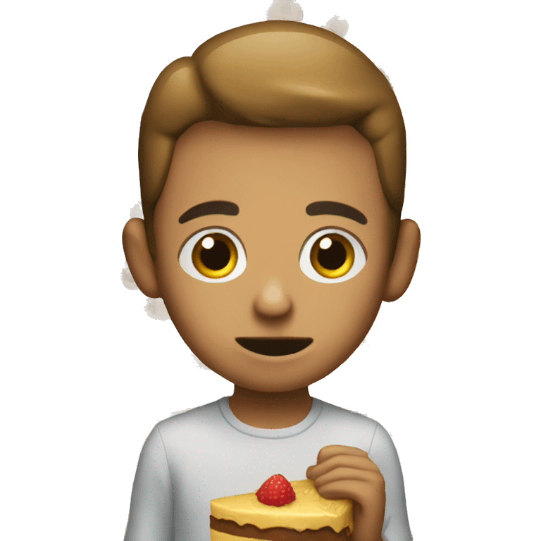 Person eating torte emoji