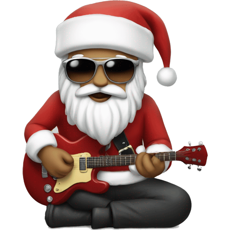 rock n roll santa emoji