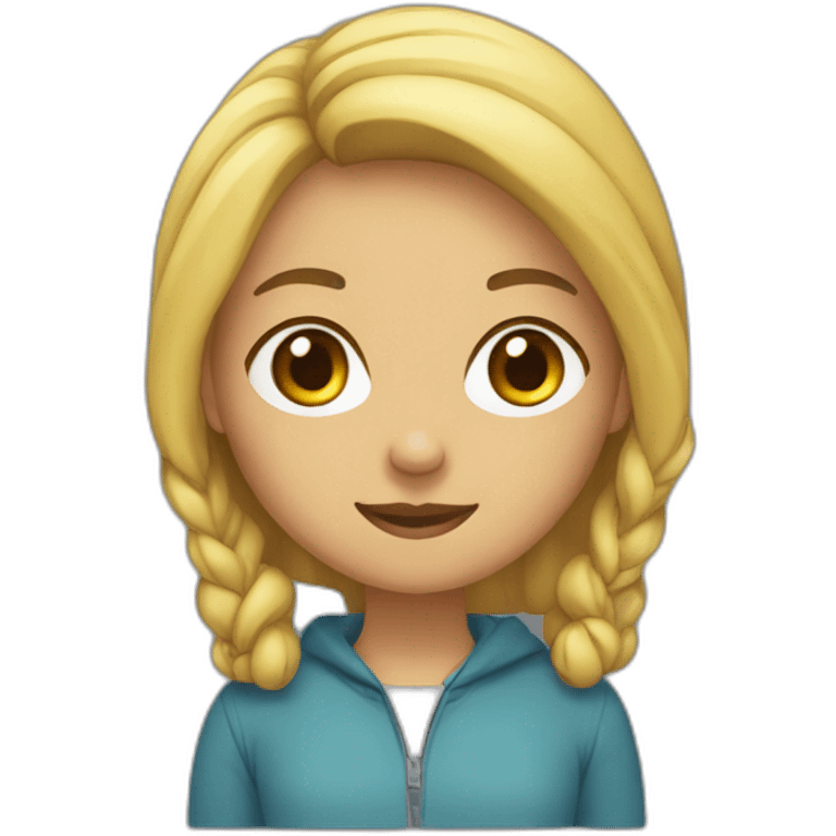 une fille dans un suhi emoji