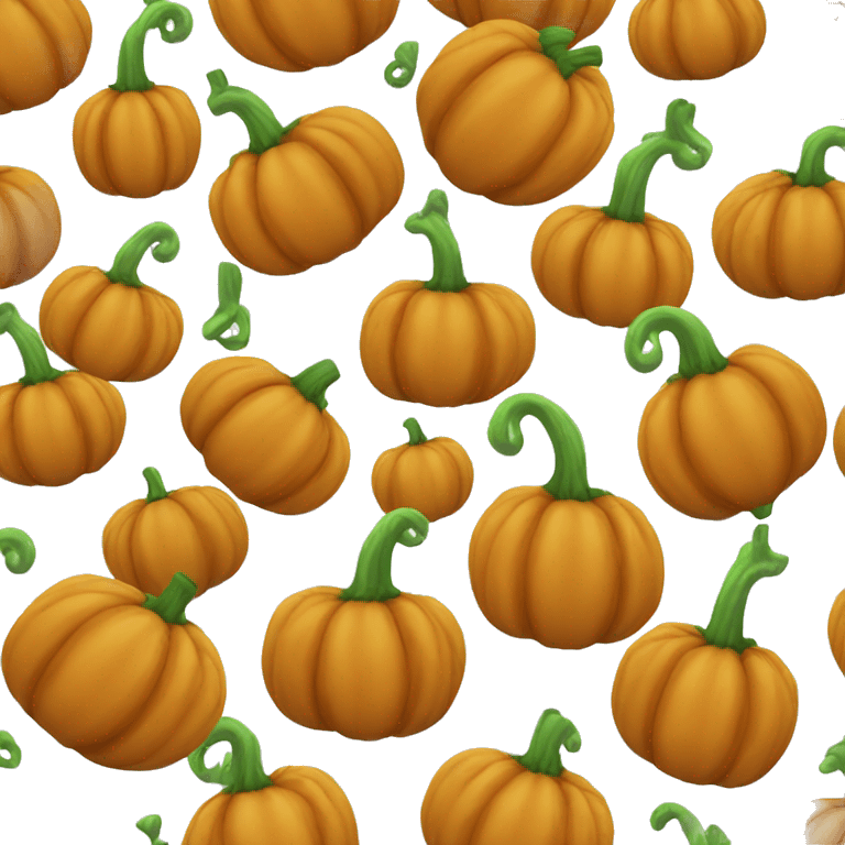 Single pumpkin with stem emoji