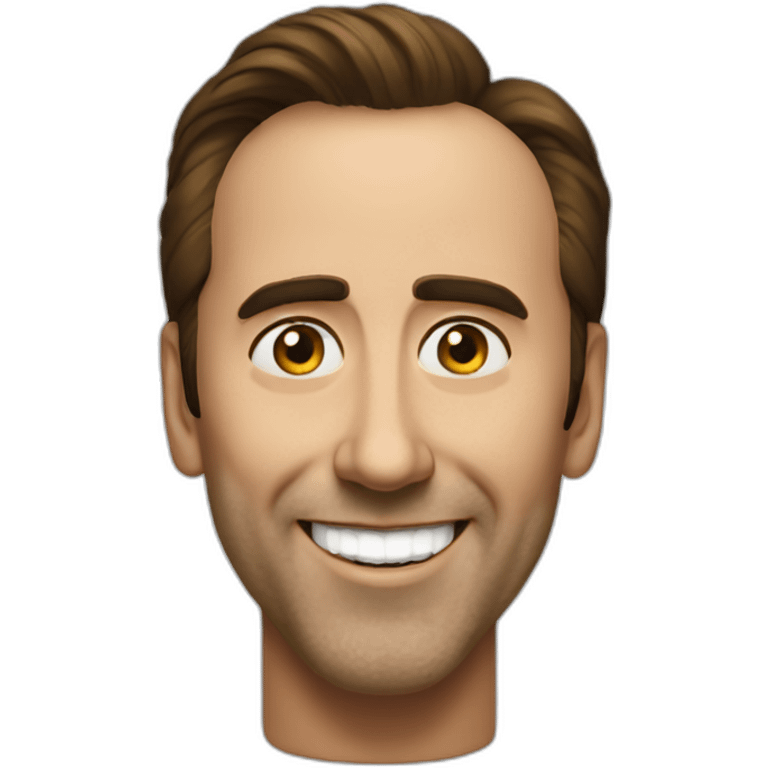 Nicolas Cage smiling fanatically emoji