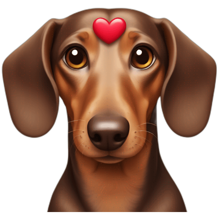 dachshund with a heart emoji