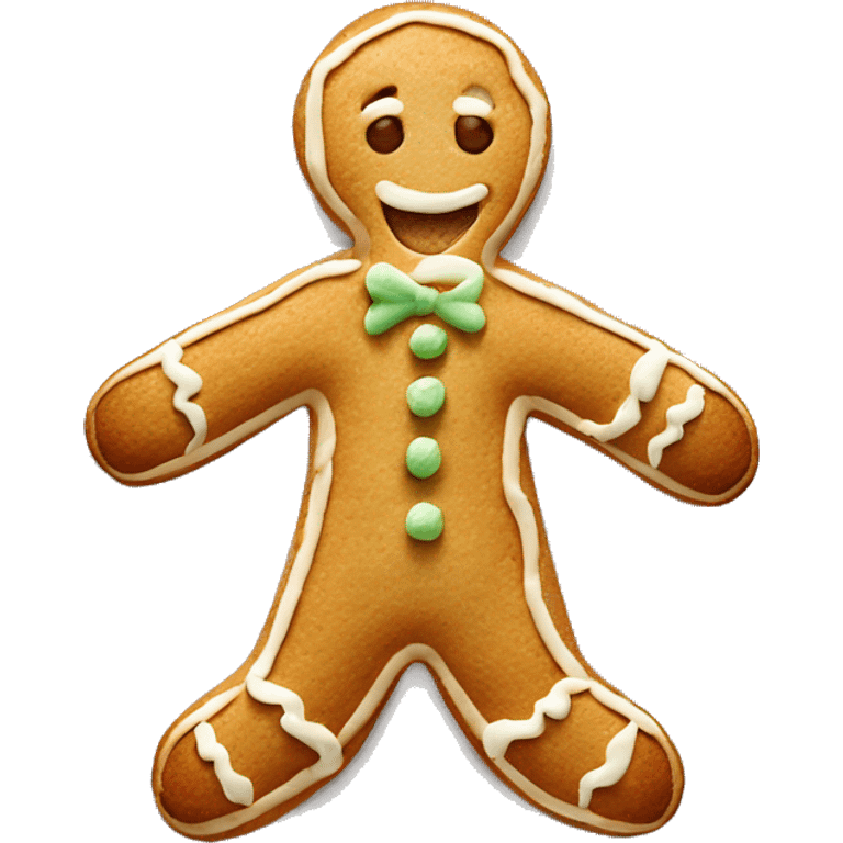 gingerbread man made from white bread and almonds emoji