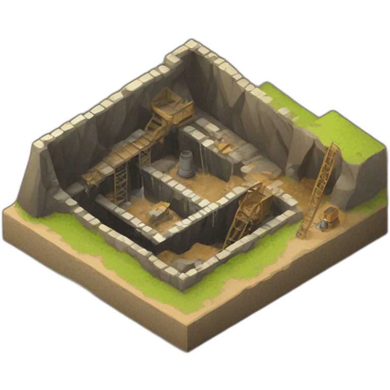 isometric mineshaft emoji