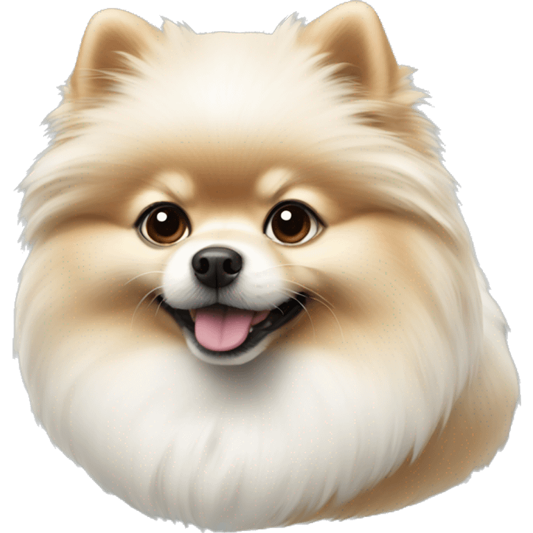 White Pomeranian  emoji