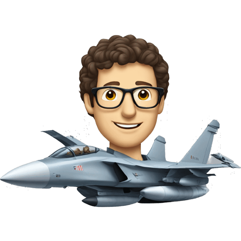 andy samberg sitting on a fighter jet emoji