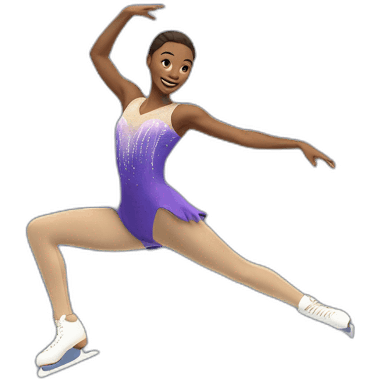 Figure skater during the jump emoji