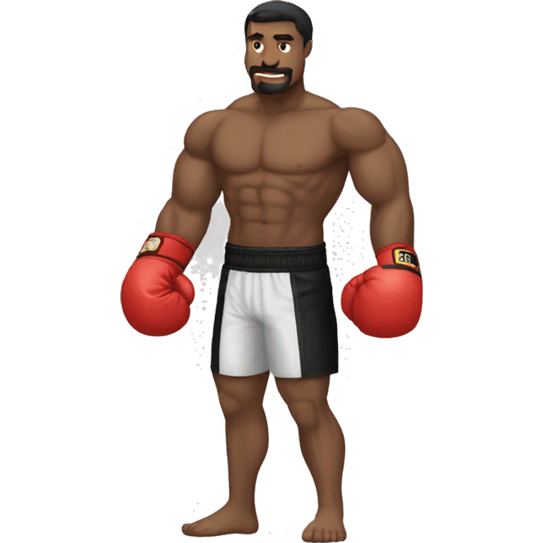 Boxeador con equipo calvo emoji