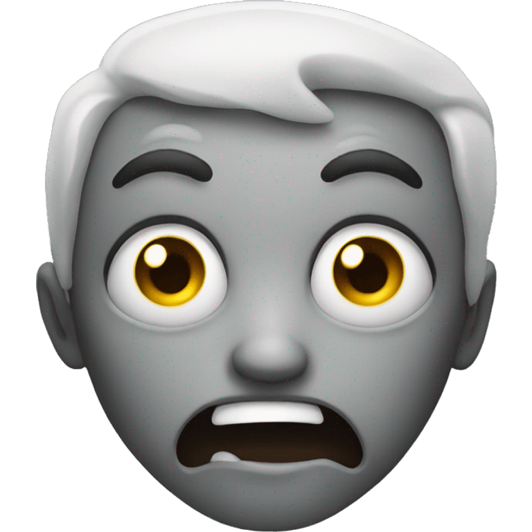 a scary face emoji