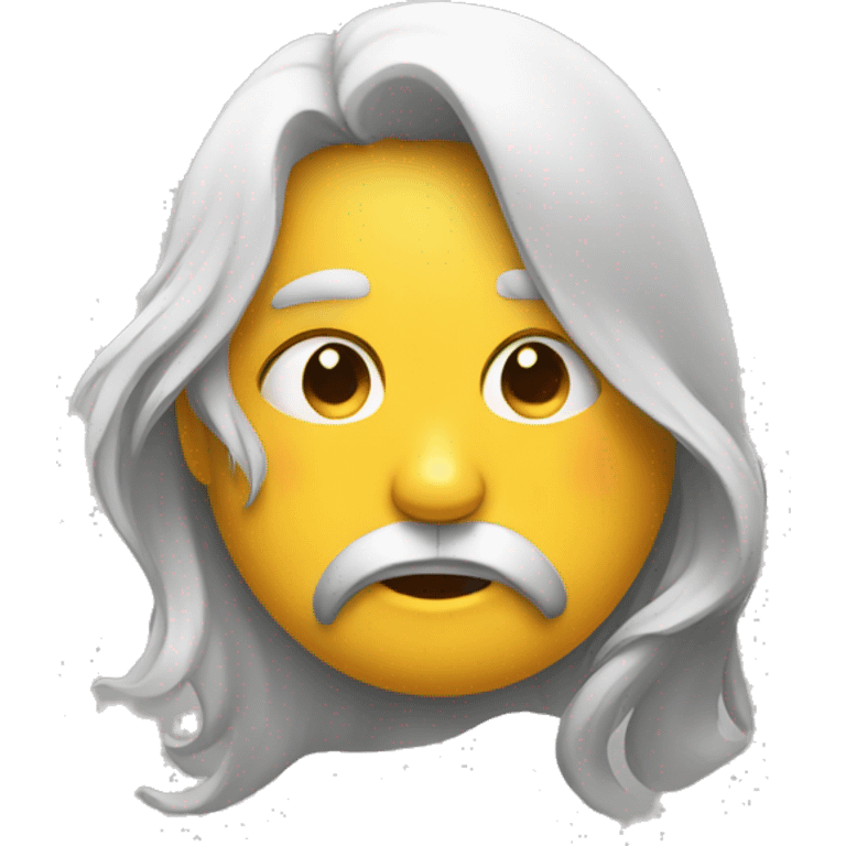 Emoji triste con la cara garabateada emoji