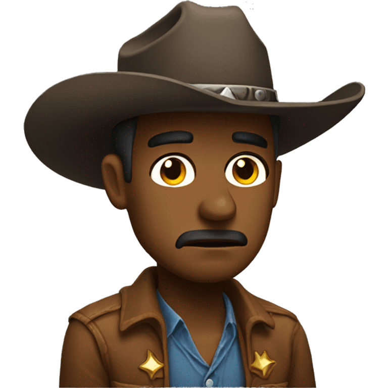 sad cowboy emoji