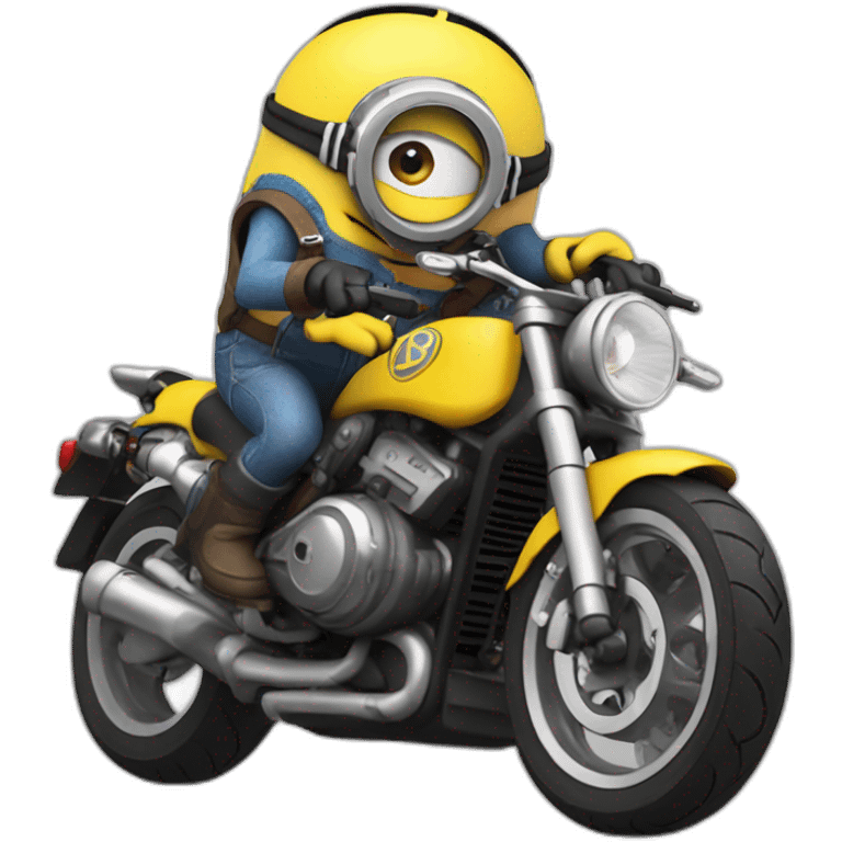 Minion papuche on motobike emoji