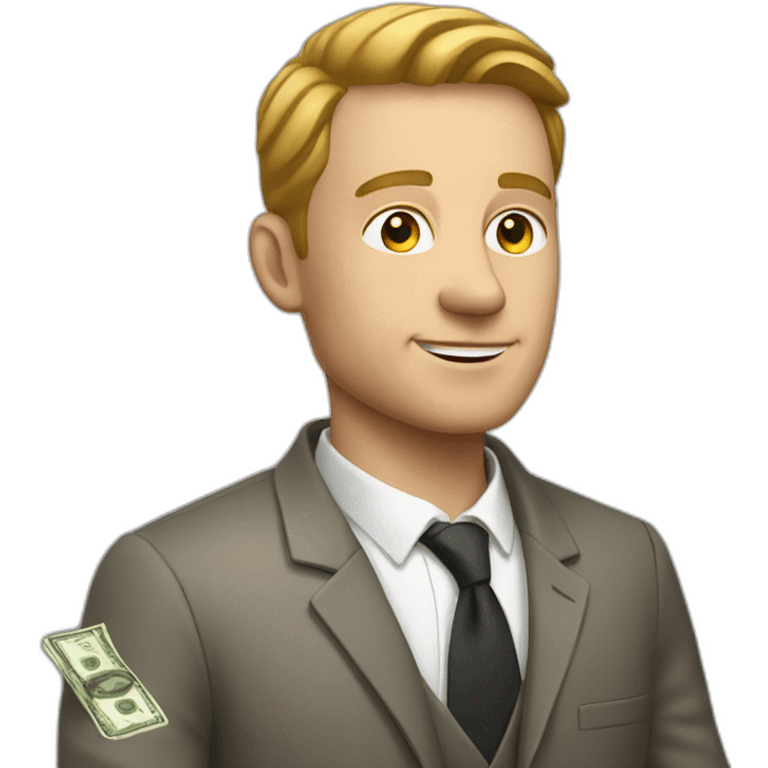 white man with money emoji