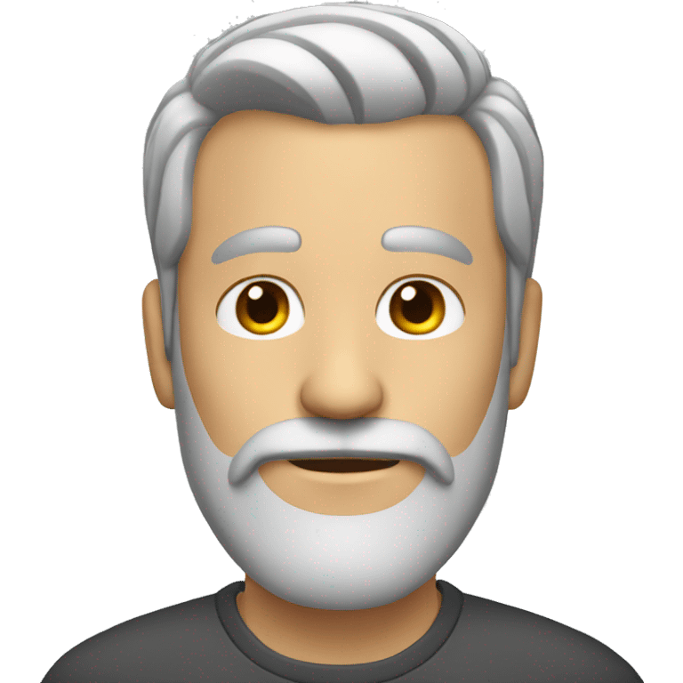 man with slick back hair and grey beard emoji