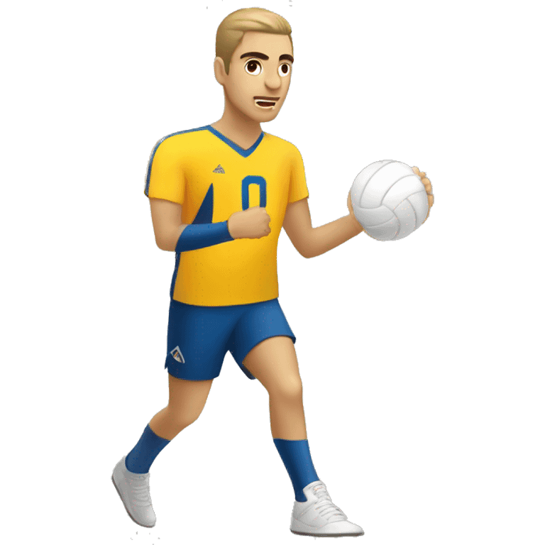 persona en el piso jugando voleibol emoji