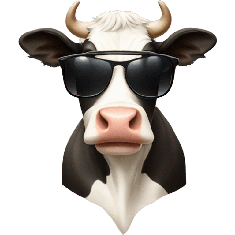 Cow with sunglasses  emoji