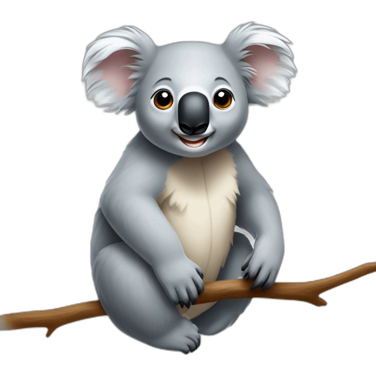 Koala sur un pélican emoji