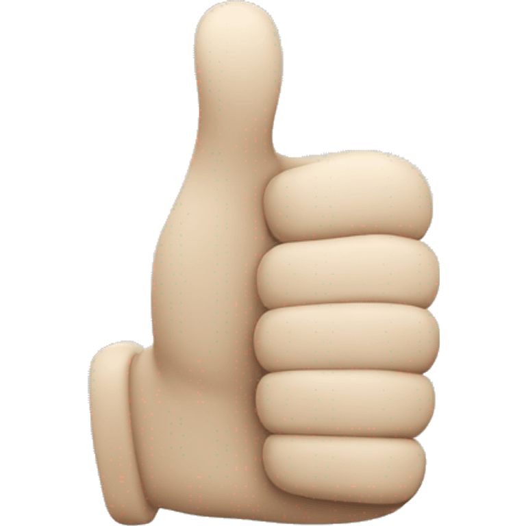 white clay style thumbs up emoji