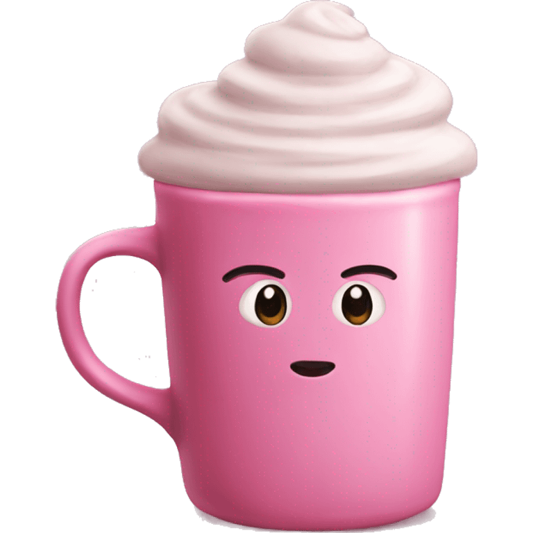 Pink hot cocoa  emoji