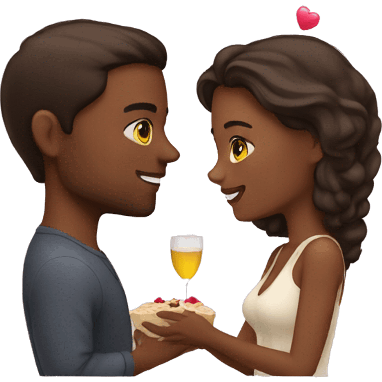 Couple in a romantic date emoji