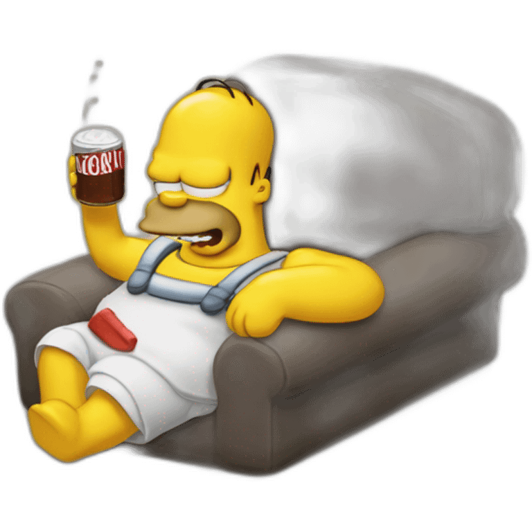 Homer simspon buvent un coca emoji