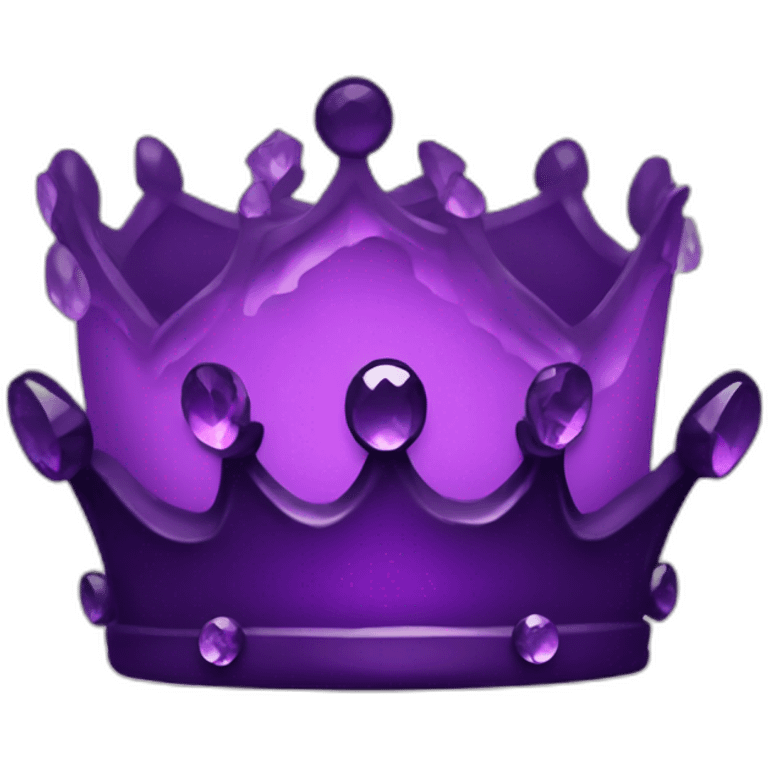 Dark purple crown with dark crystals emoji