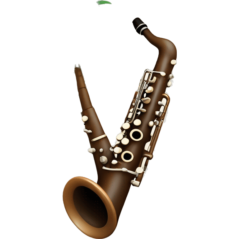 A clarinet with a palm tree engraved on the barrel  emoji