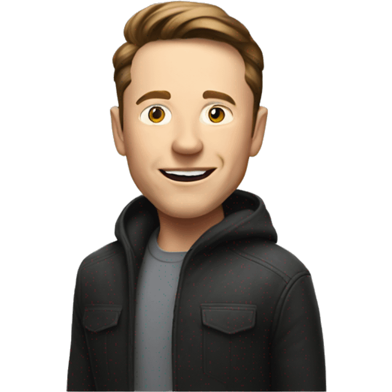 Ilon Musk runs to the right emoji