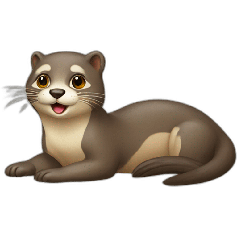 Loutre et chat emoji