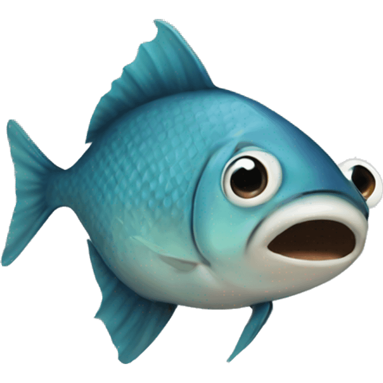 a fish with a butt emoji