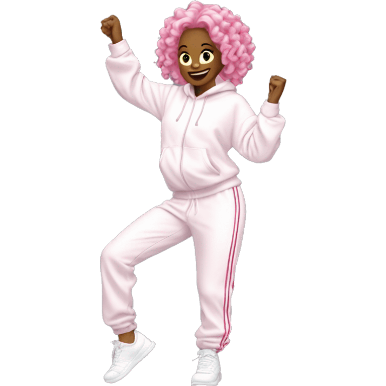 dancing-pink-haired-white-girl-oversize-tracksuit emoji