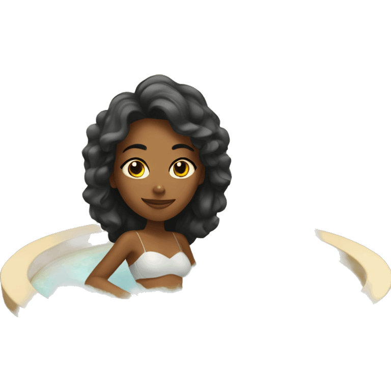 Girl relaxing in spa emoji