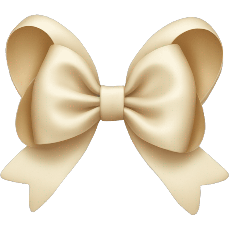 Cream bow emoji