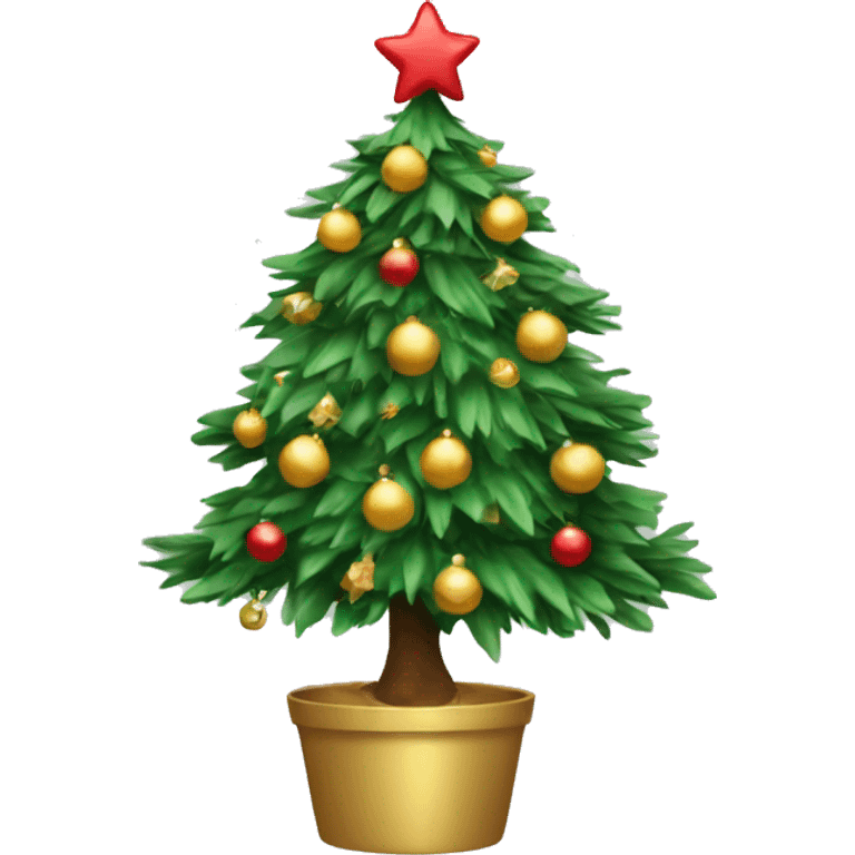 Coquette Christmas tree emoji