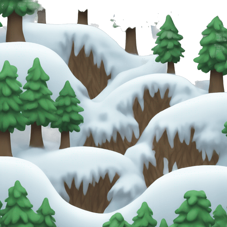 forest in the snow emoji